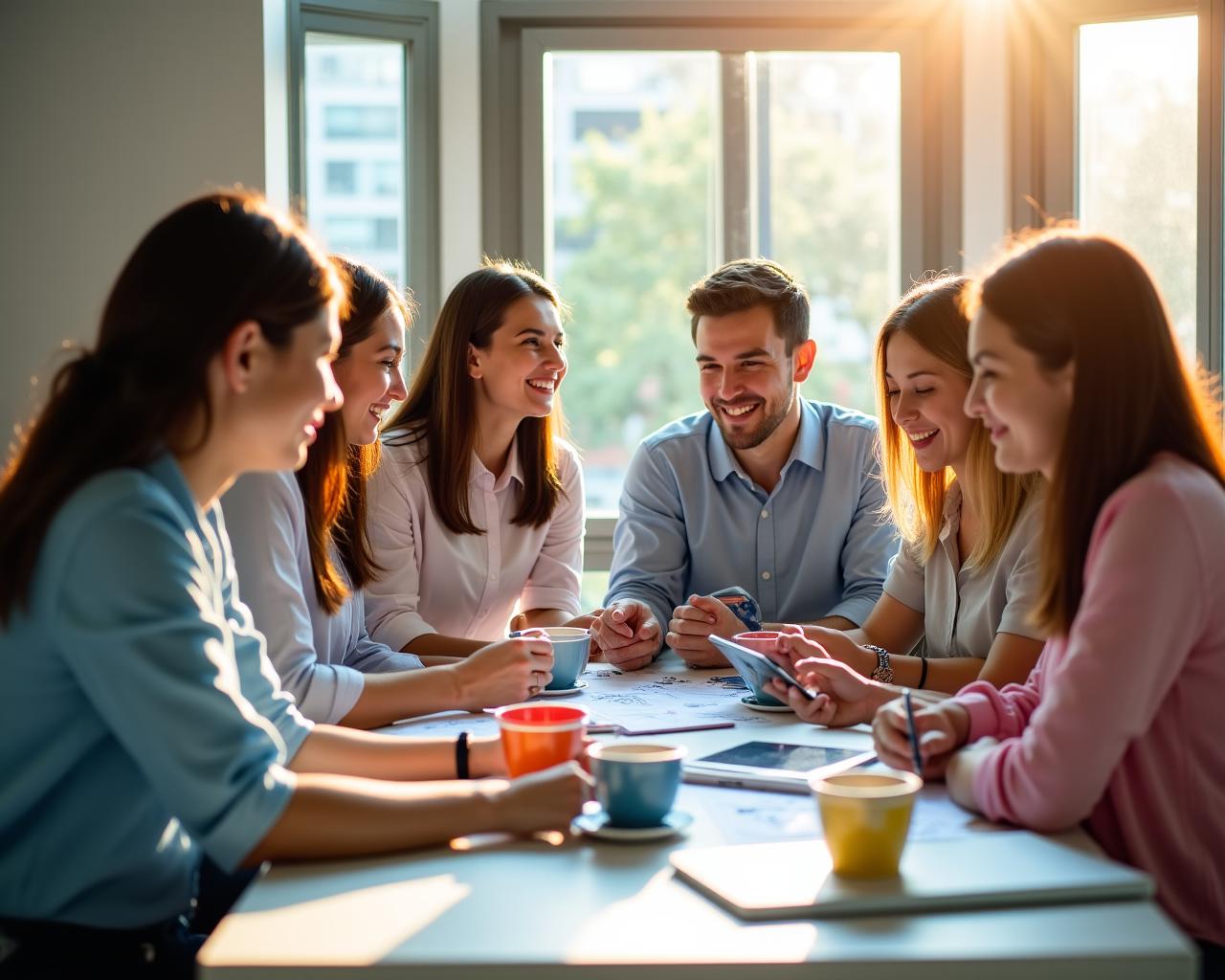 บรรยากาศทีมงานที่เต็มไปด้วยความคิดสร้างสรรค์